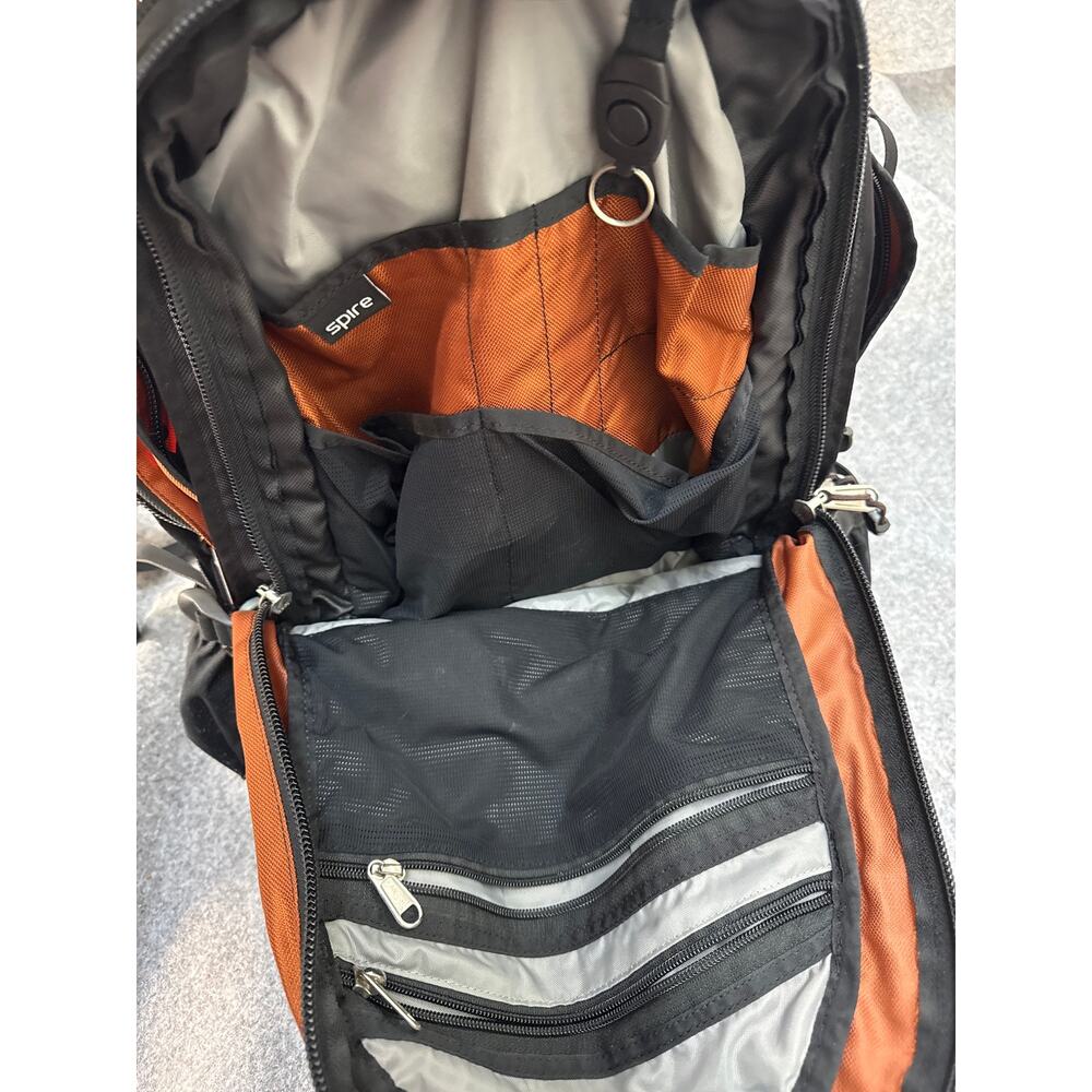 Spire Laptop Backpack Black Burnt Orange School Travel Tech Bag - Picture 7 of 10